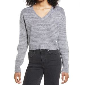 BP. Neck Crop Dark Grey Sweater Size XS NWT.